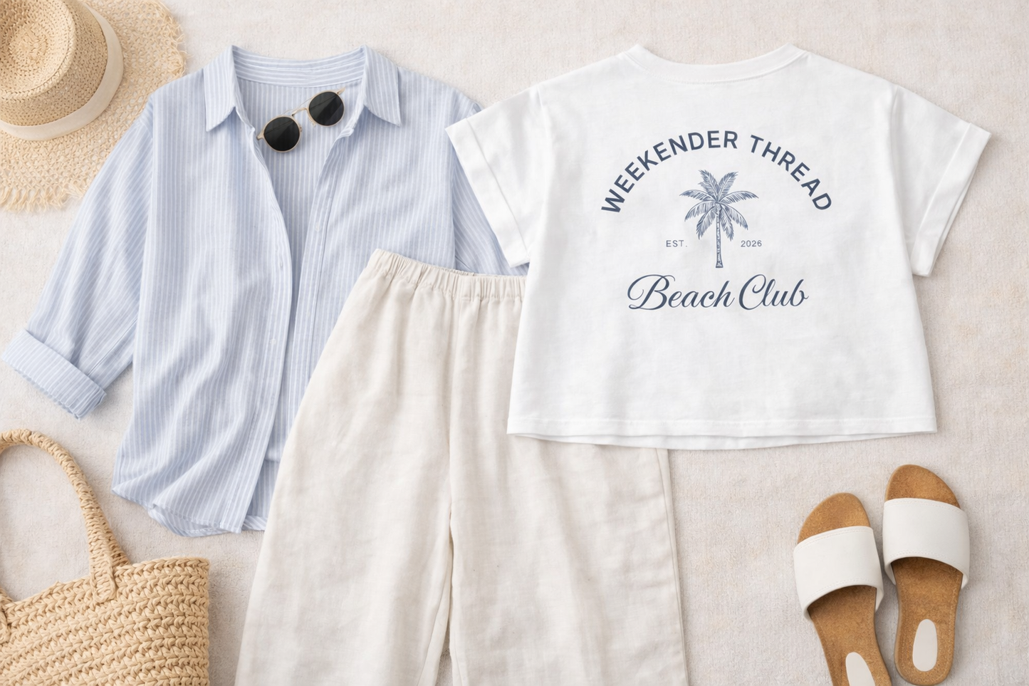 The Beach Club Tee– Boxy Cropped Fit