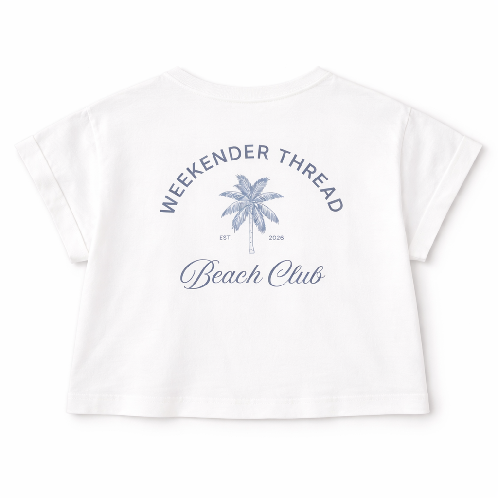 The Beach Club Tee– Boxy Cropped Fit