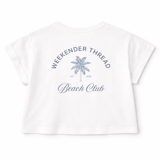 The Beach Club Tee– Boxy Cropped Fit